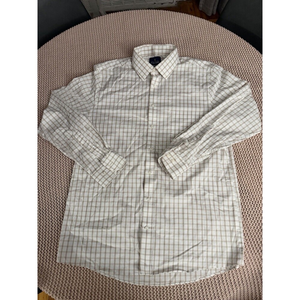 Stafford men's button-down dress shirt Size L Smart Tech
